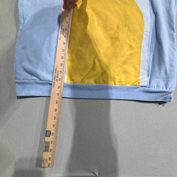 Bandit Light Blue Hoodie with Yellow Arch & Fun Character Hood Size L Unisex - Picture 6 of 9